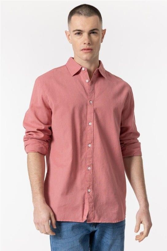 Camisa lino ROJO