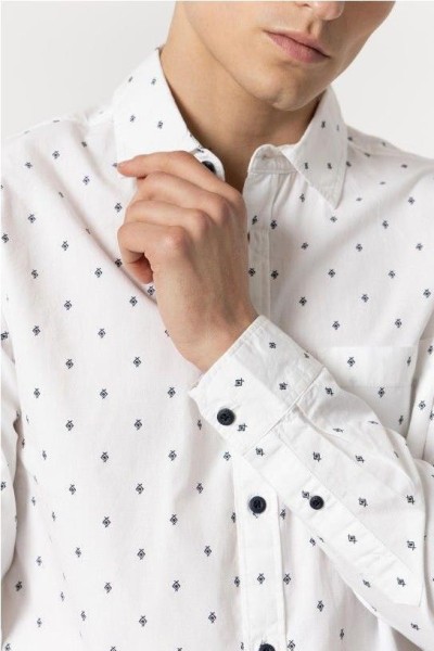 Camisa entallada BLANCO