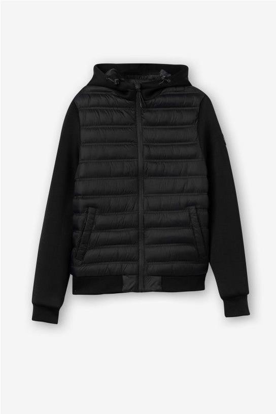 Cazadora con capucha NEGRO