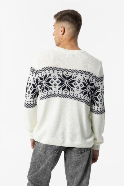 Jersey de punto cenefa BLANCO