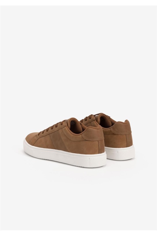 Zapatillas suela blanca MARRON 2