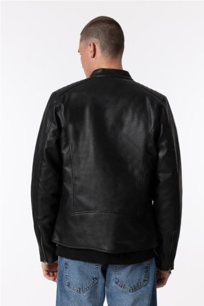 Cazadora polipiel NEGRO