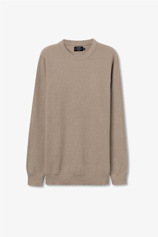Jersey punto con textura BEIG Jersey punto con textura BEIG