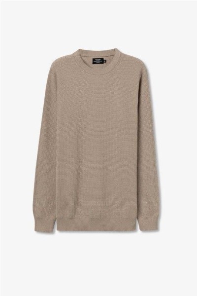 Jersey punto con textura BEIG