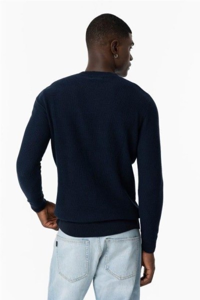 Jersey punto con textura MARINO