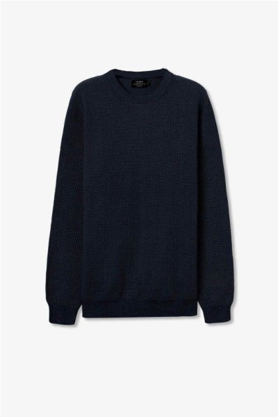 Jersey punto con textura MARINO