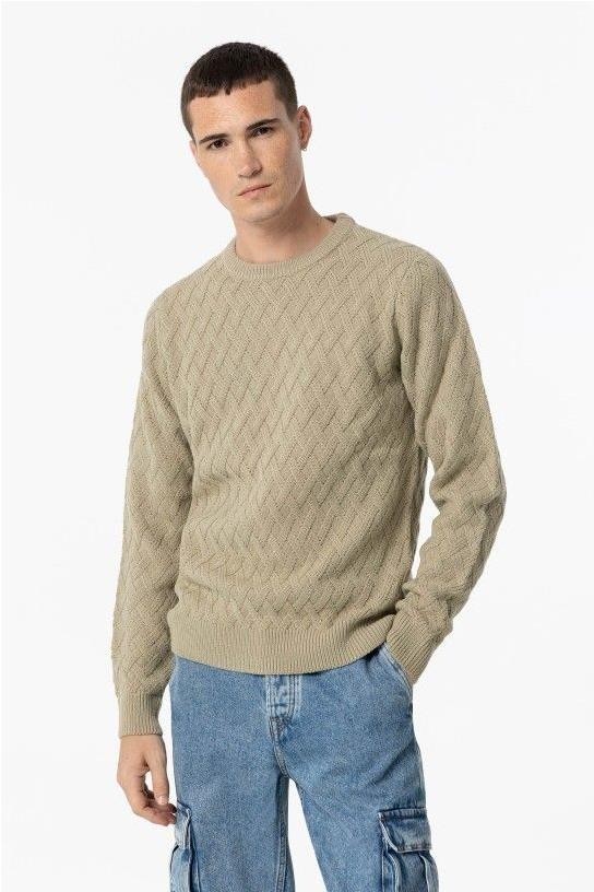 jersey punto trenzado PISTACHO