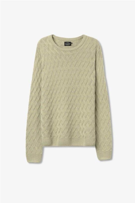 jersey punto trenzado PISTACHO