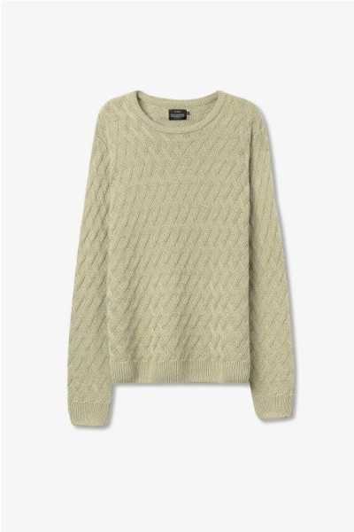 jersey punto trenzado PISTACHO