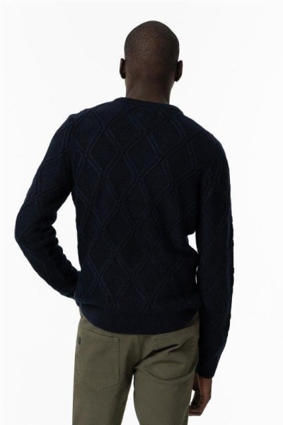 Jersey punto trenzado MARINO