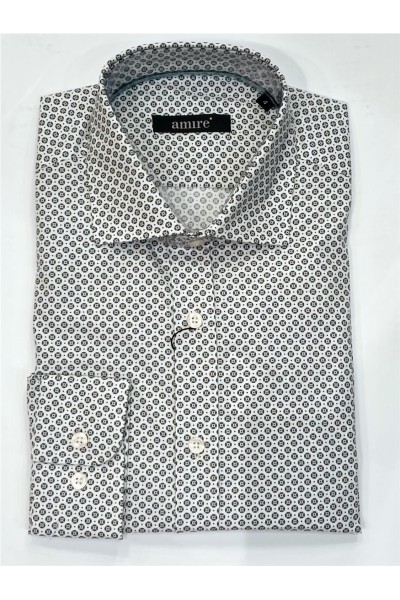 Camisa manga larga estampada VERDE