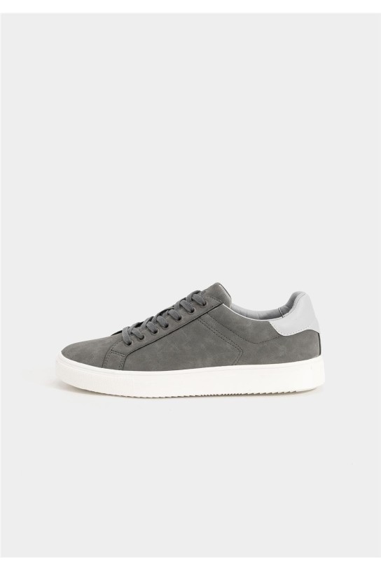 Zapatillas suela blanca GRIS 2