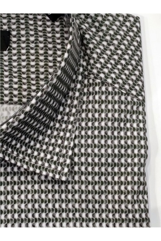 Camisa manga larga estampada VERDE