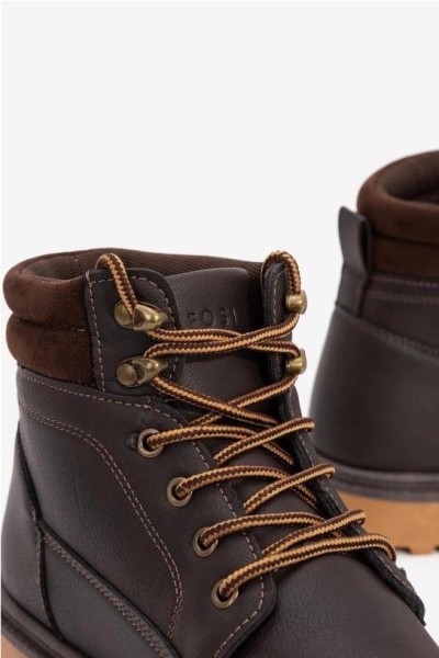 Botas suela dentada MARRON