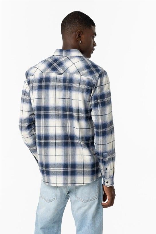 Camisa cuadros viella AZUL TINTA 2