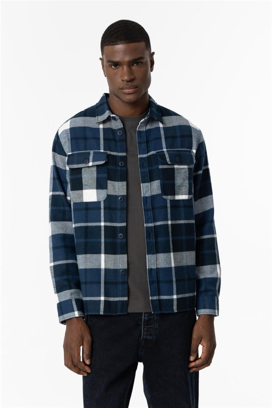 Sobrecamisa cuadros MARINO