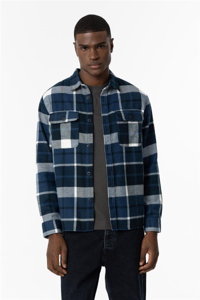 Sobrecamisa cuadros MARINO