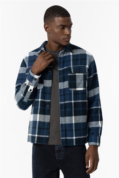 Sobrecamisa cuadros MARINO