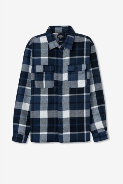 Sobrecamisa cuadros MARINO