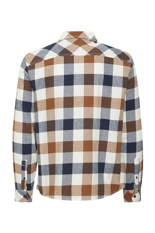 Camisa entallada cuadros CAMEL