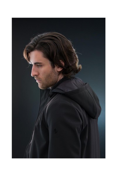 Chaqueton capucha desmontable NEGRO