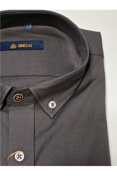 Camisa manga larga lisa GRIS MARENGO