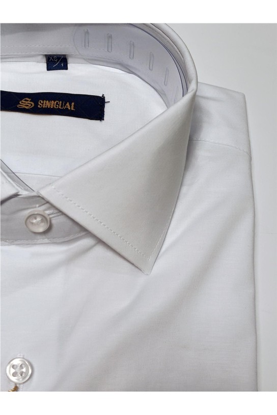 Camisa entallada manga larga BLANCO 2