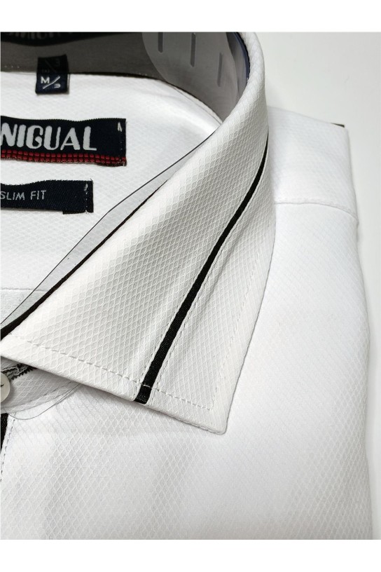 Camisa entallada manga larga NEGRO