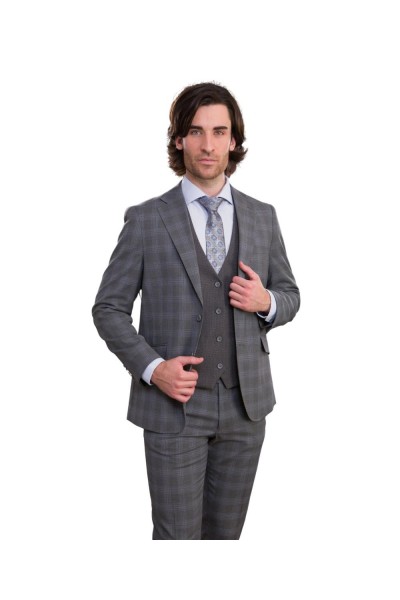 Traje con chaleco entallado GRIS