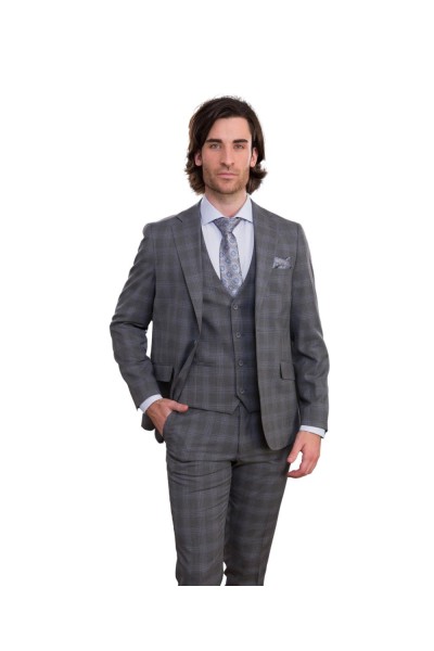 Traje con chaleco entallado GRIS