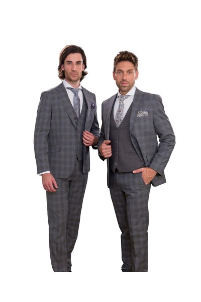Traje con chaleco entallado GRIS