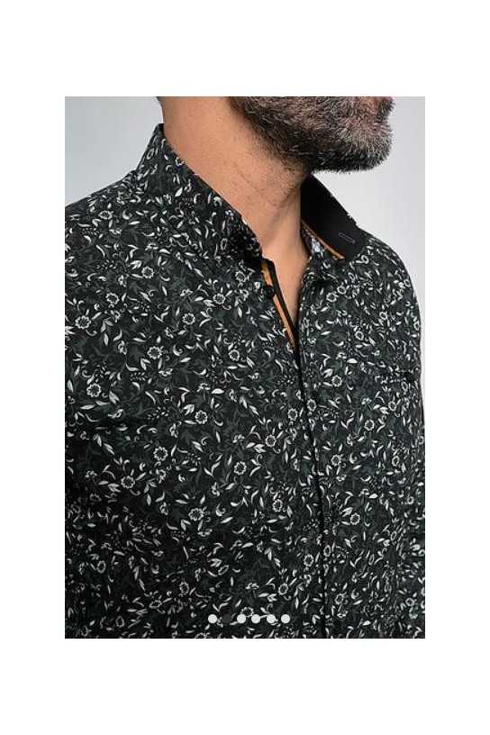 Camisa entallada VERDE OLIVA 2