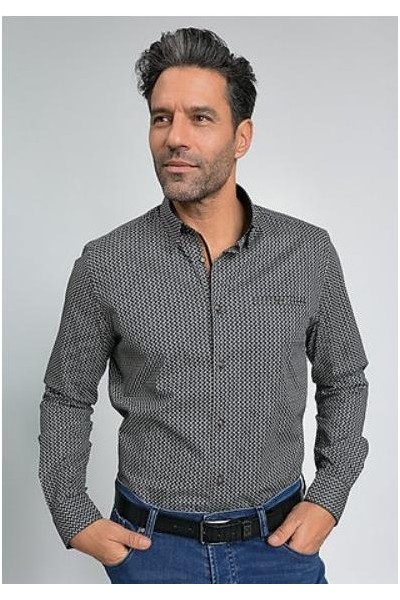 Camisa entallada NEGRO