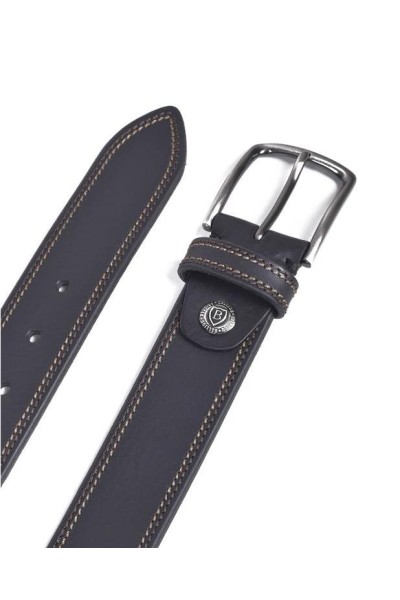 CINTURON CON PESPUNTE NEGRO