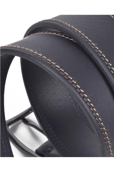 CINTURON CON PESPUNTE NEGRO