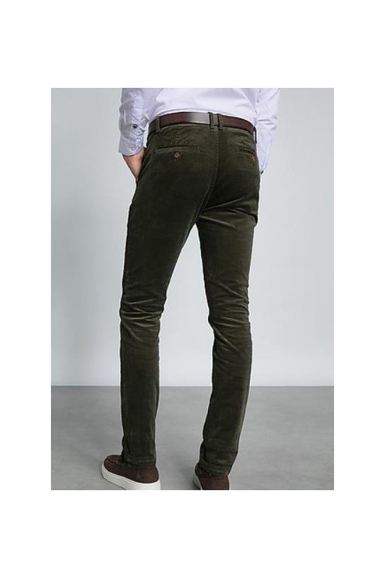 Pantalon pana VERDE OLIVA 2