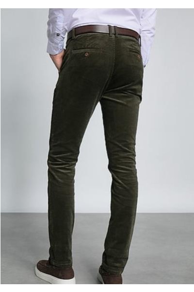 Pantalon pana VERDE OLIVA