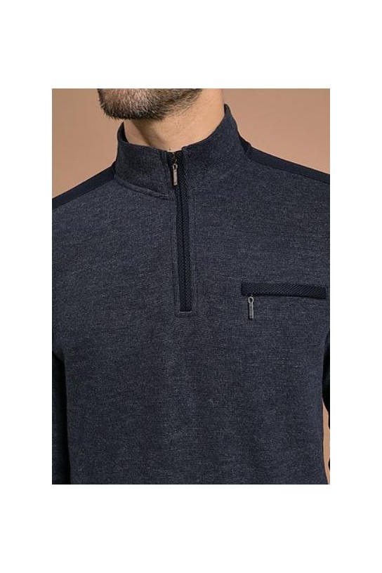 POLO CREMALLERA BOLSILLO GRIS MARENGO