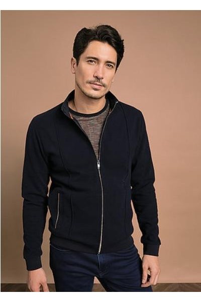 CHAQUETA CREMALLERA MARINO