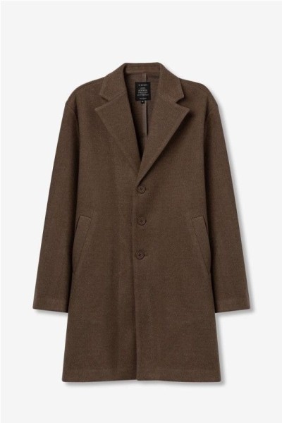 Abrigo paño MARRON