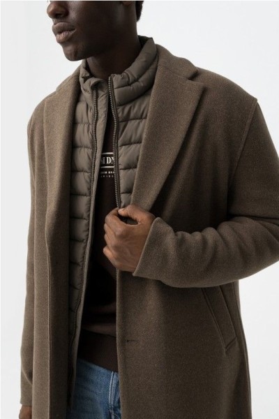 Abrigo paño MARRON