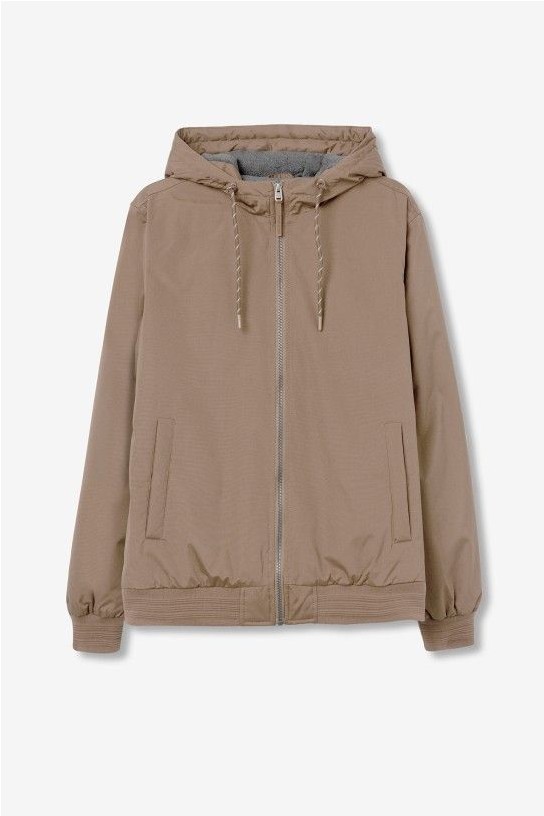 Cazadora con capucha BEIG Cazadora con capucha BEIG