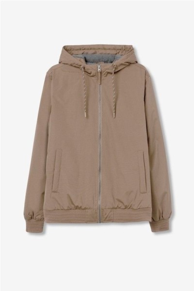 Cazadora con capucha BEIG