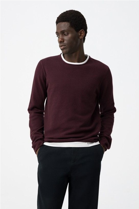 Jersey de punto GRANATE